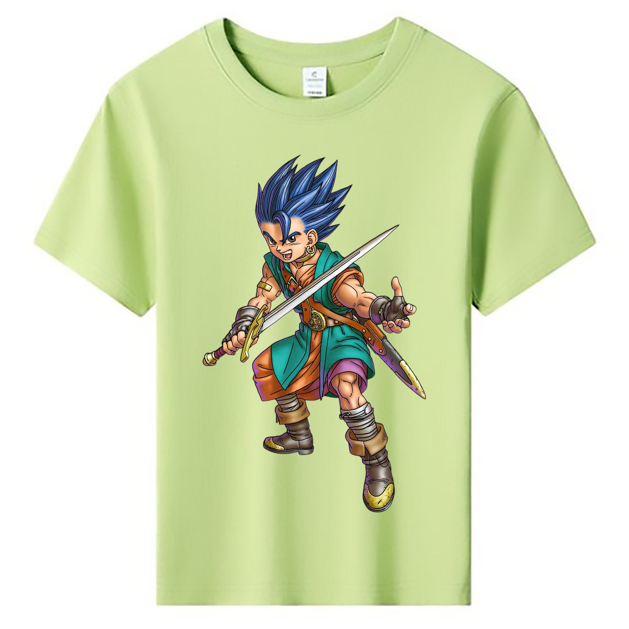 （画像用） ドラゴンクエスト Doragon Kuesuto Dragon Quest 綿100％キッズTシャツ（フロントプリント）